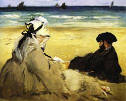 Edouard Manet At the Beach Norge oil painting art